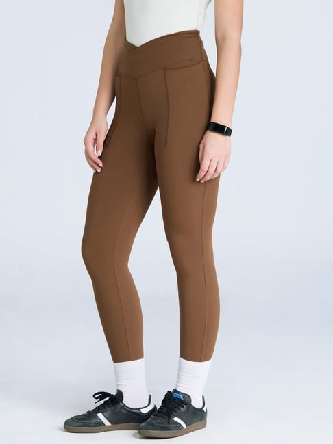 Cava Athleisure Brown Nylon High Rise Tights-picture-23