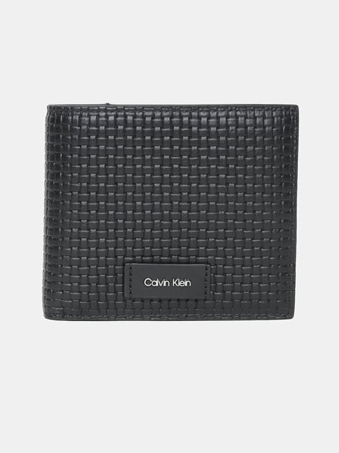 CALVIN KLEIN Black Leather Bi-Fold Wallet