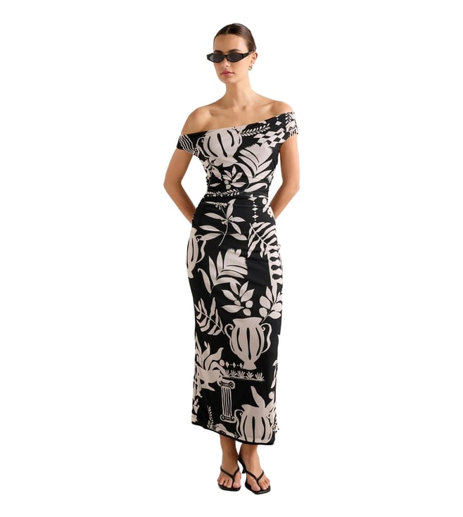 Gisella Tipped Mesh Midi Dress