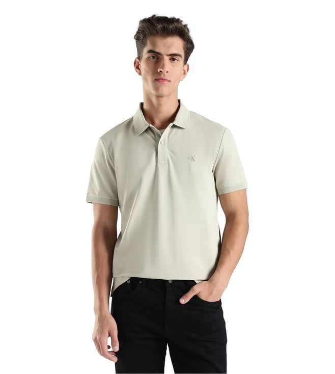 slim fit dress slacks Calvin Klein Golf Uni Shirt - Green - C9952-GREEN