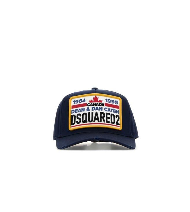 Dsquared2 Navy Blue Signature Embroidered Baseball Cap - Onesize
