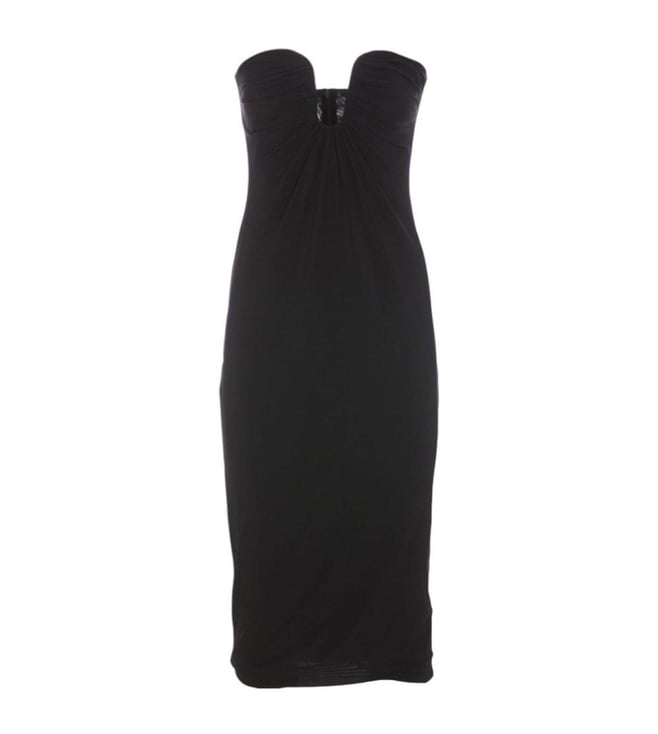 pinko strapless dress PINKO Sequinned Strapless Maxi Dress | Black