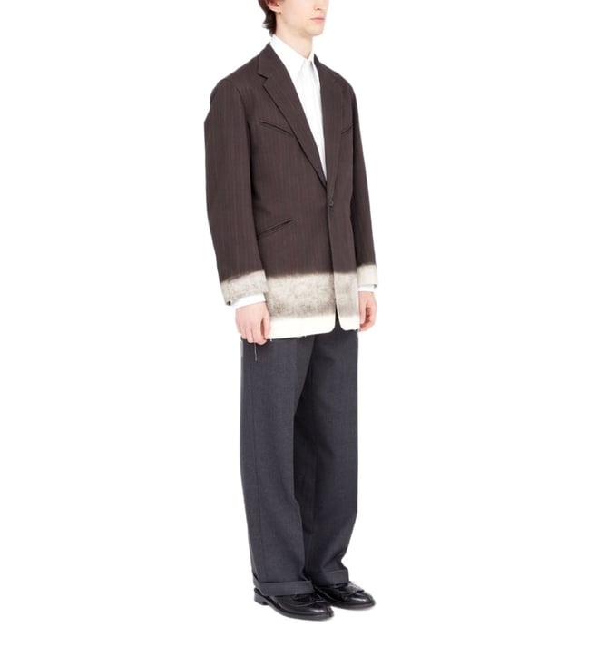 Maison Margiela Black Striped Single Breasted Blazer