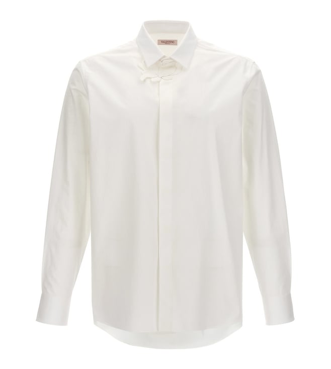 Valentino Garavani White Flower Patch Shirt