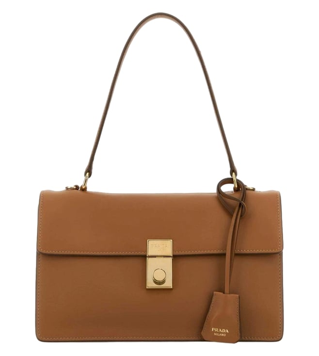 バッグ archive PRADA brown leather shoulder bag Prada Brown Leather Shoulder Bag