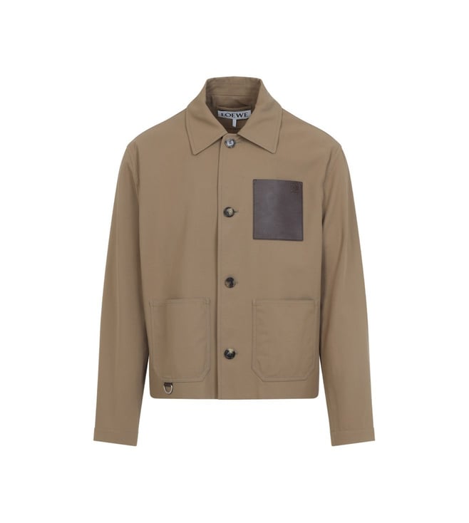 LOEWE Tan Long Sleeves Logo Jacket