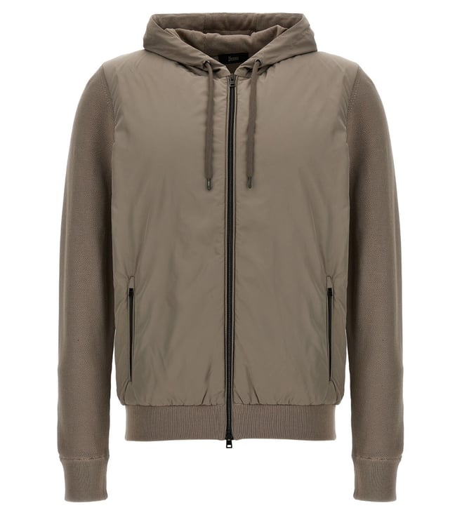 Herno Beige Frontal Zip Jacket
