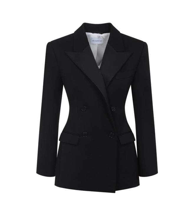 GIVENCHY Black Structu Wool Jacket Regular Fit Blazer