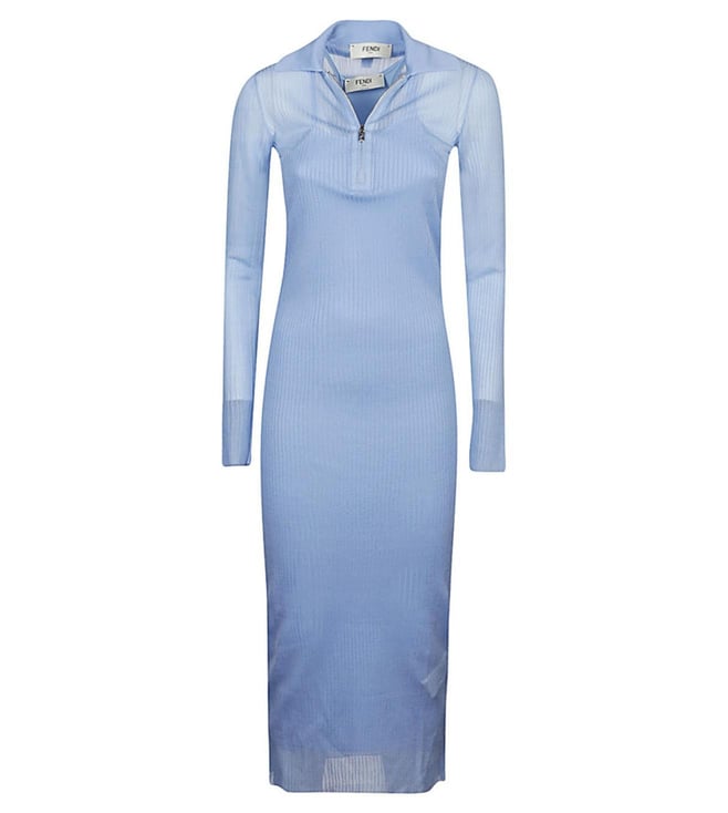 fendi light blue dress Fendi 2017 transparent light blue organza maxi dress – Heterodoxa_ main image 1