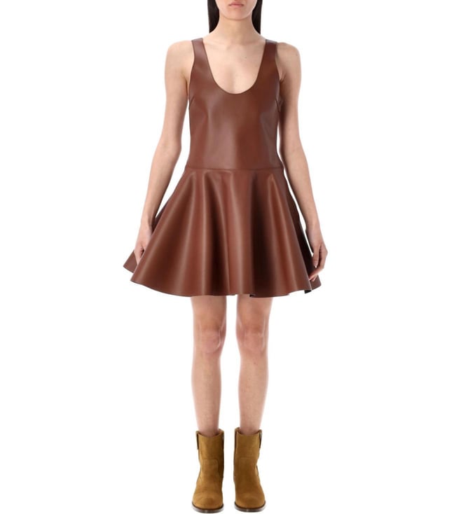 JW Anderson Light Brown Circle Mini Dress JW Anderson Light Brown Circle Mini Dress