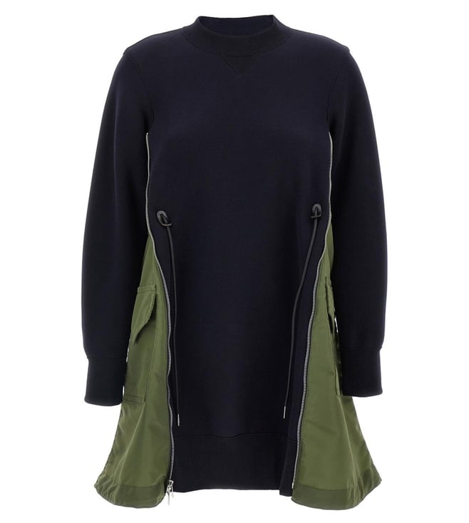 Sacai Navy Blue Sponge Dress