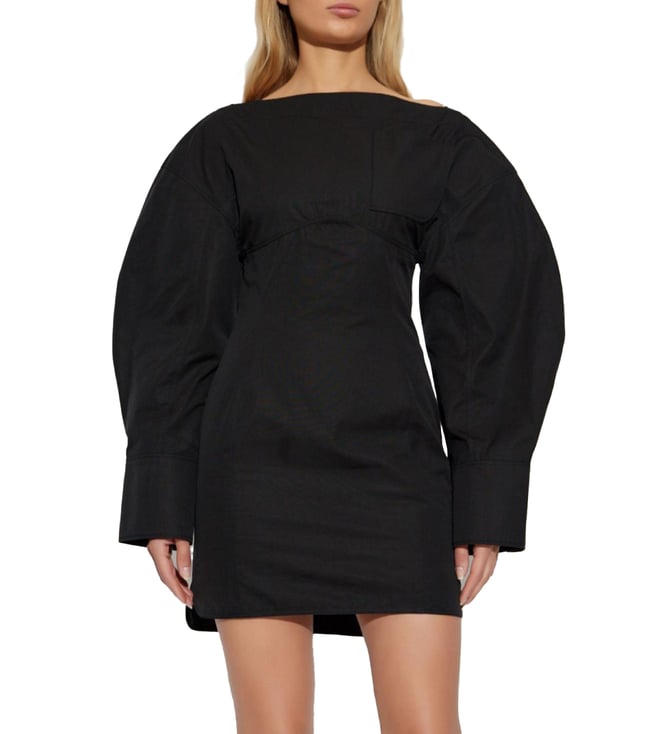 Jacquemus Black Poplin Chemisier Regular Fit Dress