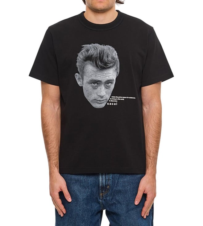 Sacai Black James Dean T-Shirt
