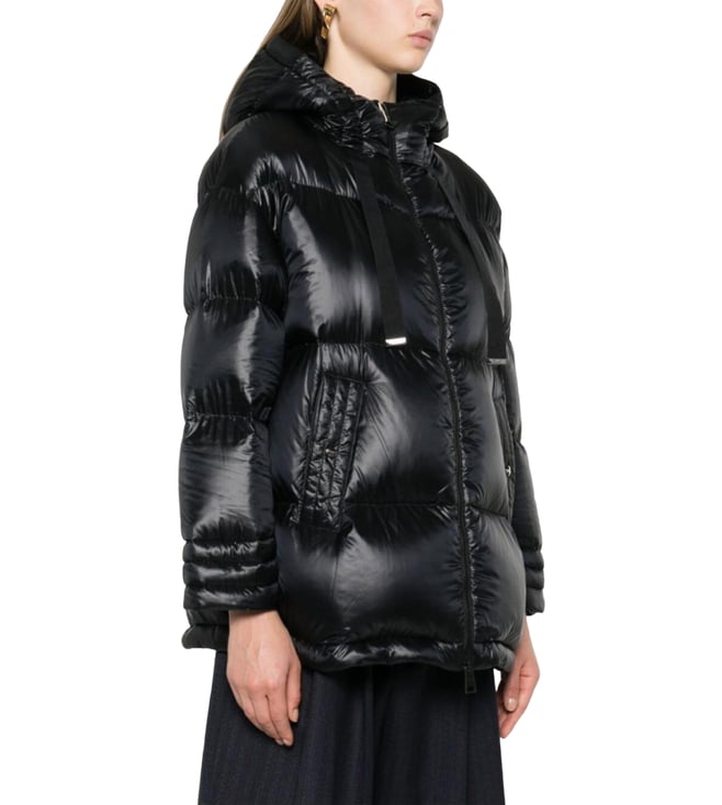 Herno Black Zip-Up Puffer Regular Fit Jacket