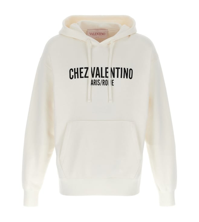 Valentino Garavani Off White Logo Hoodie