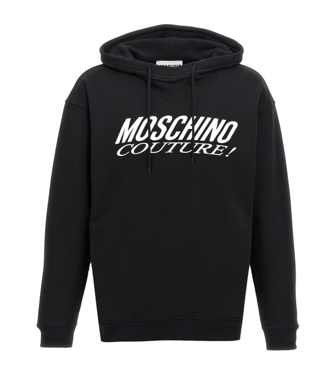 Moschino Black Logo Print Hoodie
