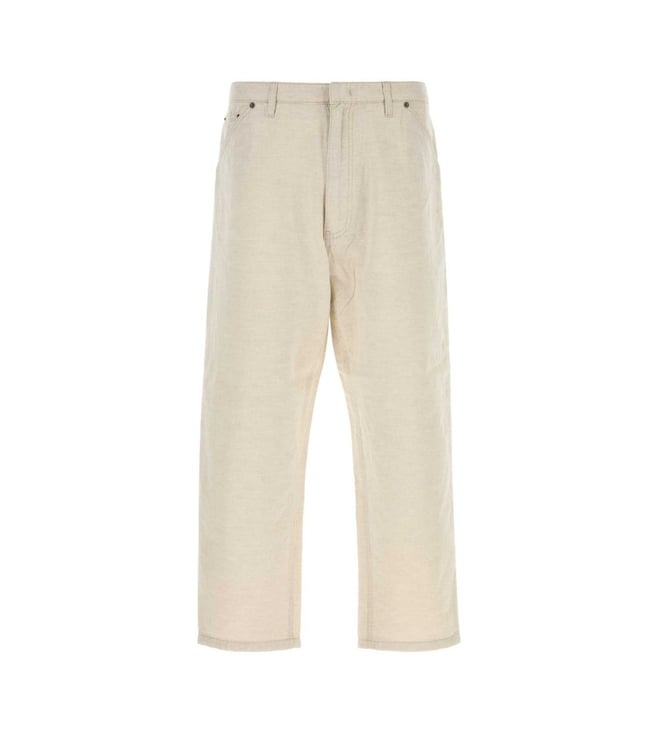 【超希少】PRADA Chambray Setup 24ss Natural Prada Natural Chambray Relaxed Fit Pants