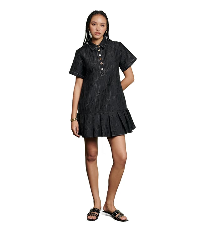 zara black dress open back Jane Mini Dress