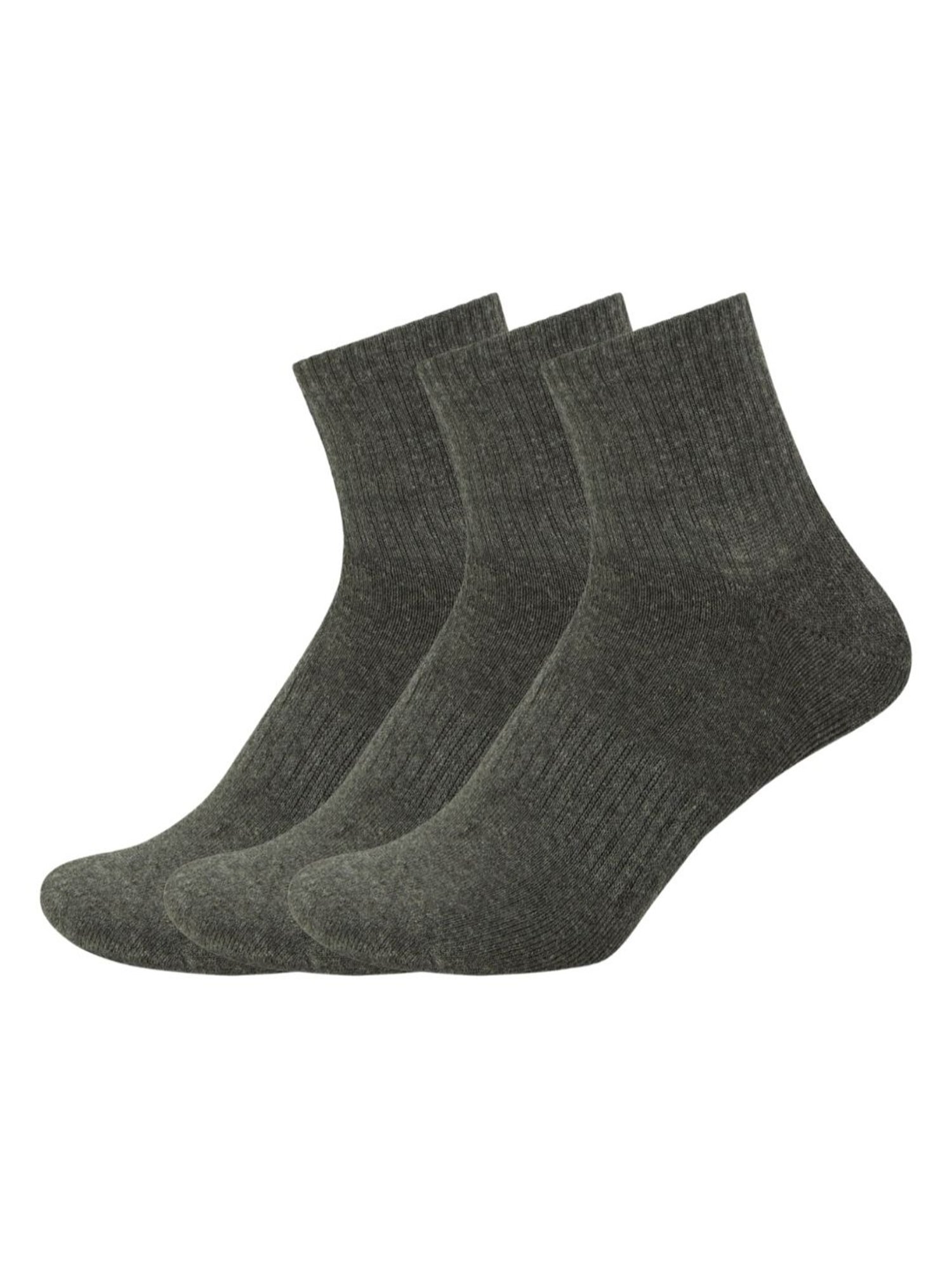 SocksXpress Grey High Ankle Socks - Pair of 3