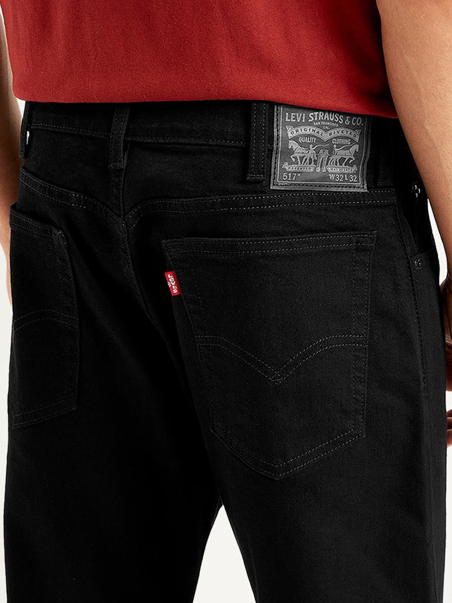 Levi’s 517 w31 l30 black Levi's Men's 517 Black Bootcut Fit Mid Rise Jeans