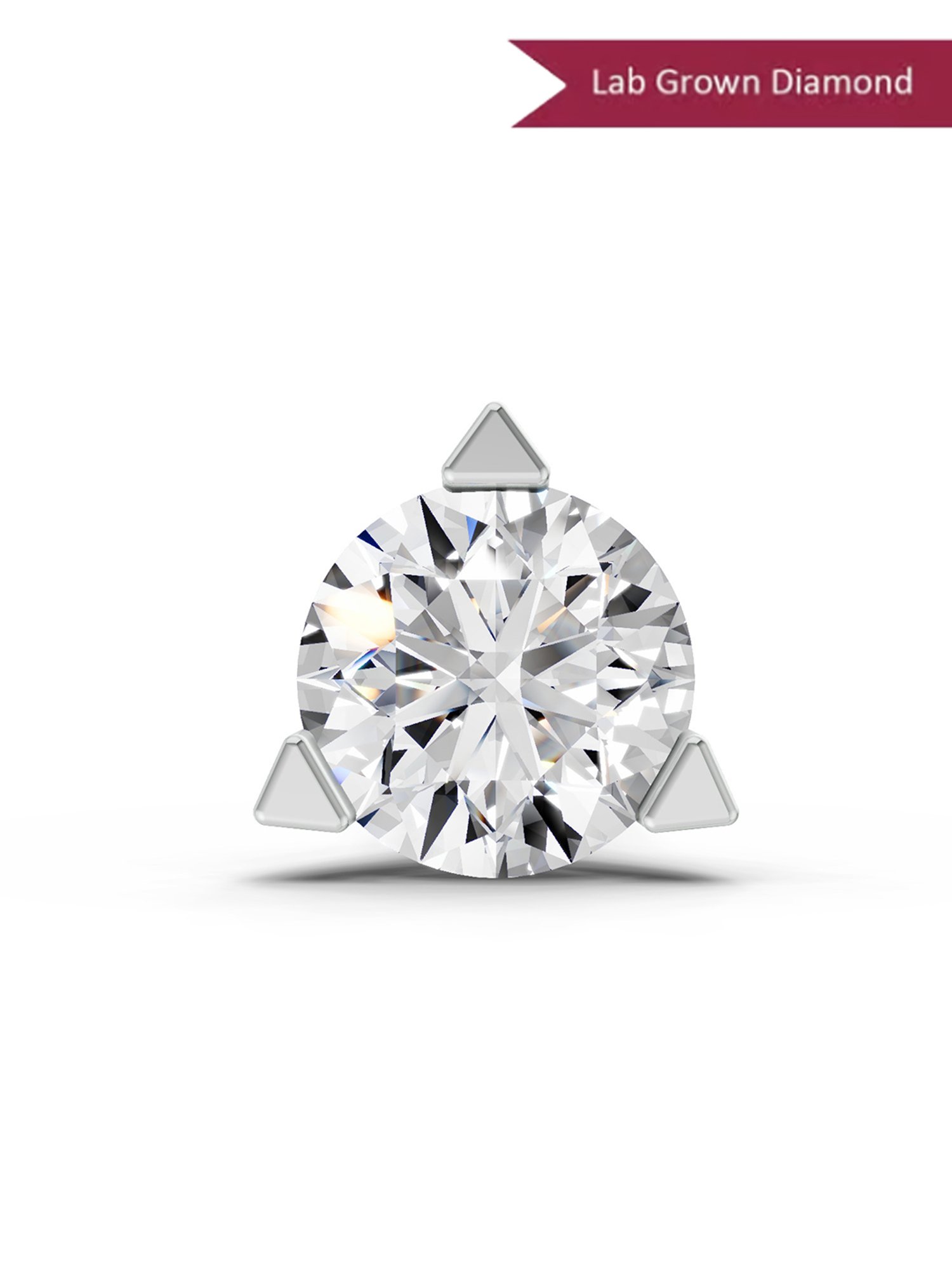 Buy Sparkles 14k (585) White Gold Lab Grown Diamond 0.5 Round