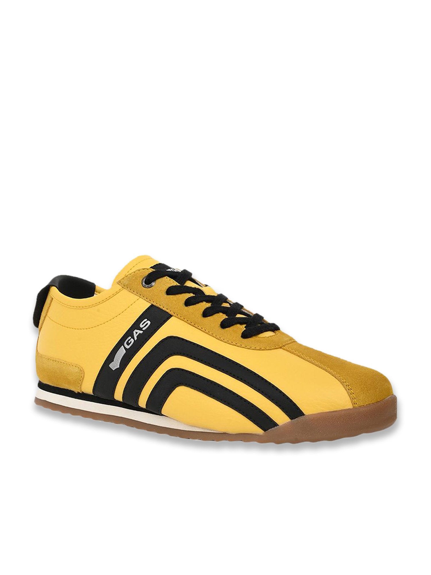 Buy GAS Men's HoloStride Yellow & Black Sneakers at Best Price
