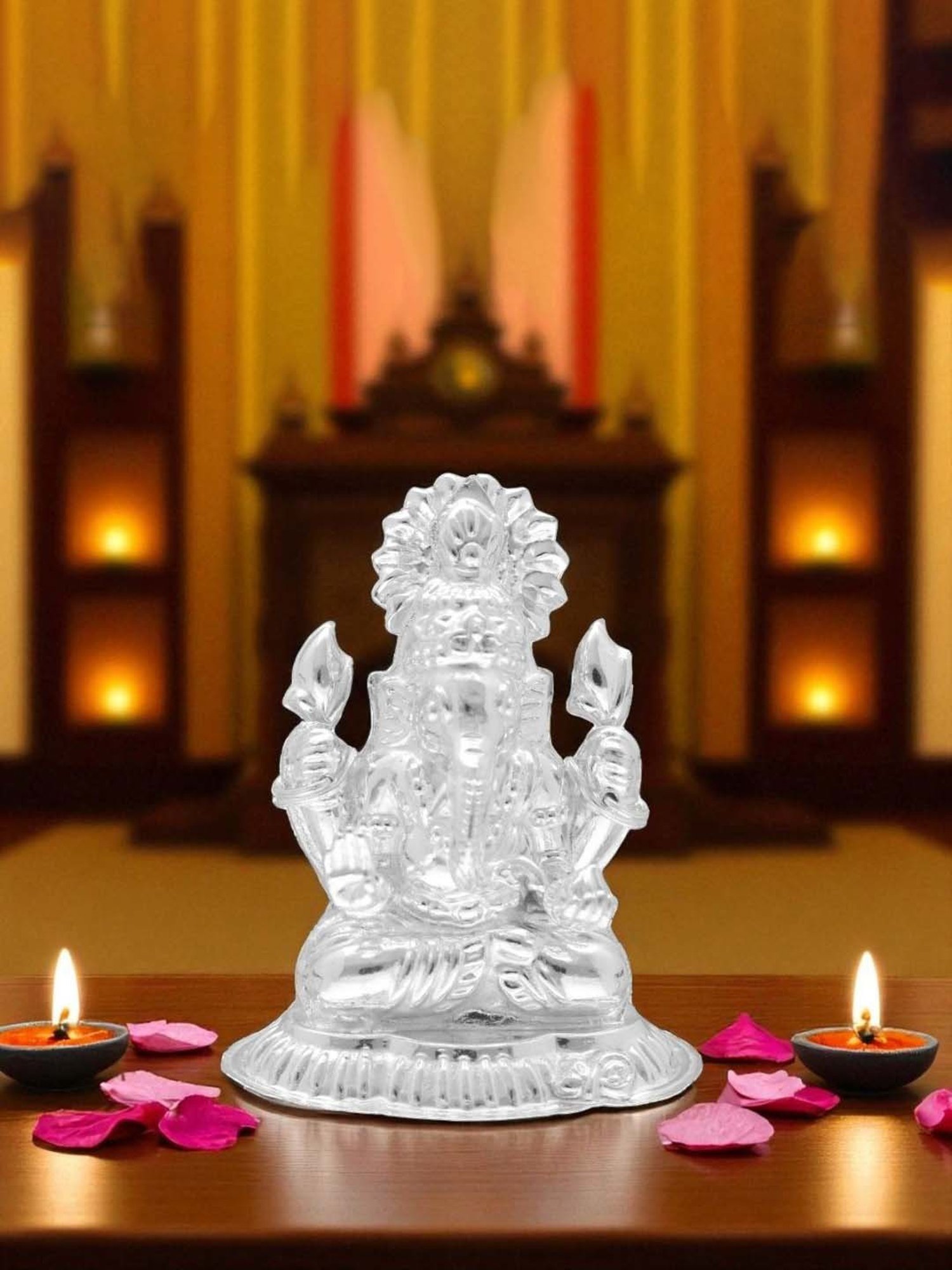 Berg Factory 監視者の眼　シルバー925 silverメンズ Sri Jagdamba Pearls 800 Silver Ganesha Idol