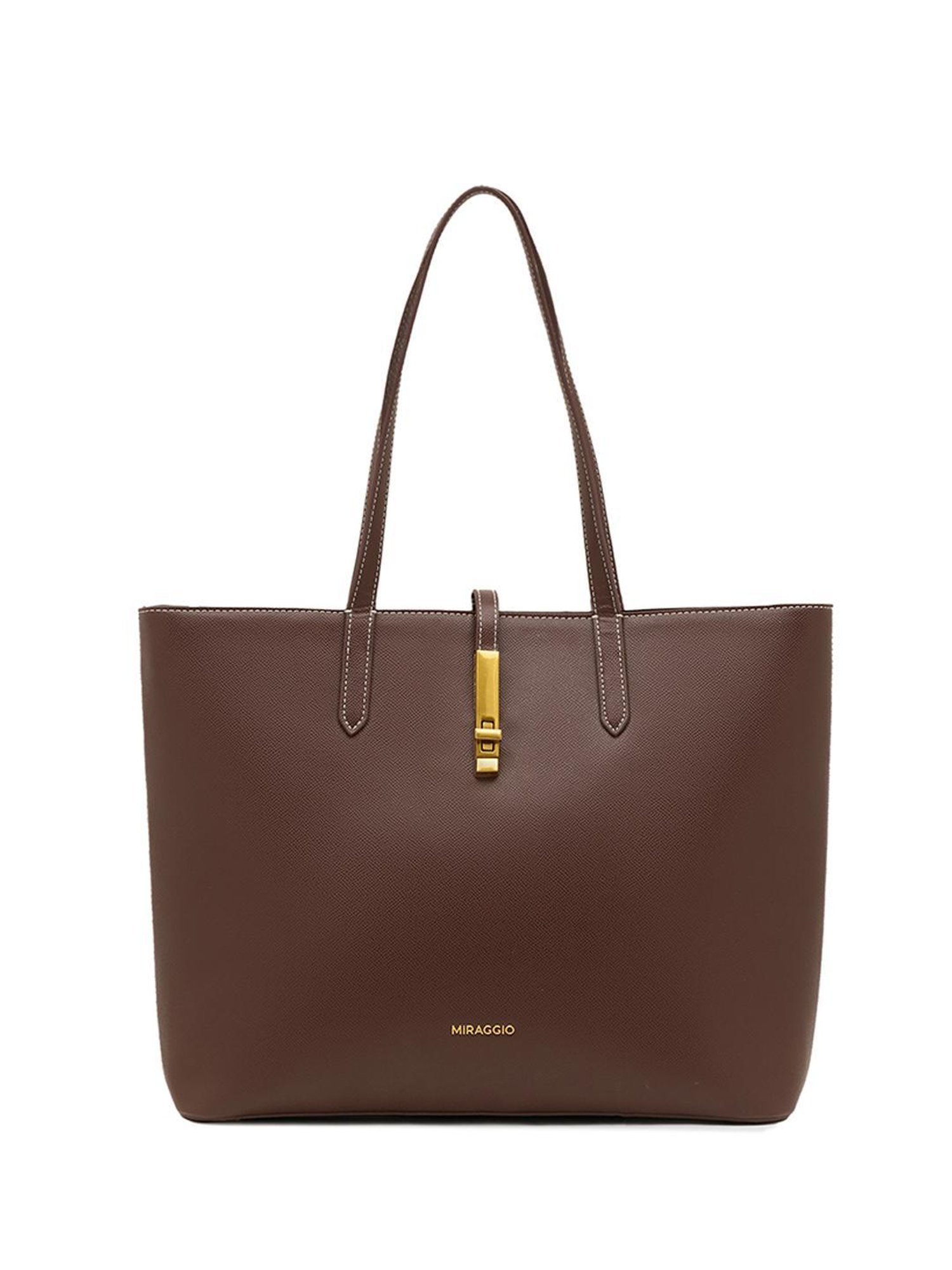 Miraggio Sabine Dark Brown Large Leather Tote