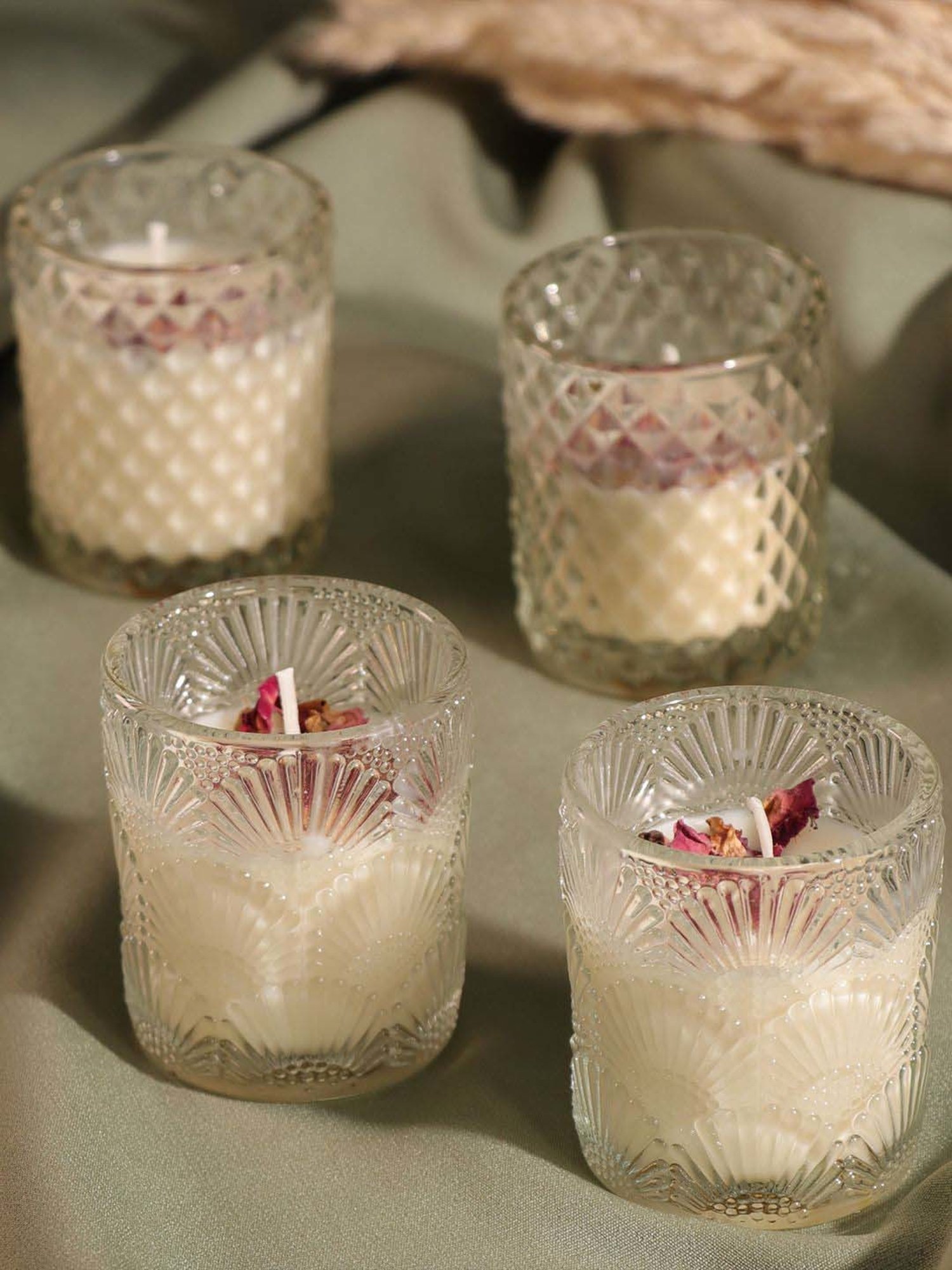 Buy Art Street White Glass Candle Pack of 4 at Best Price @ Tata CLiQ