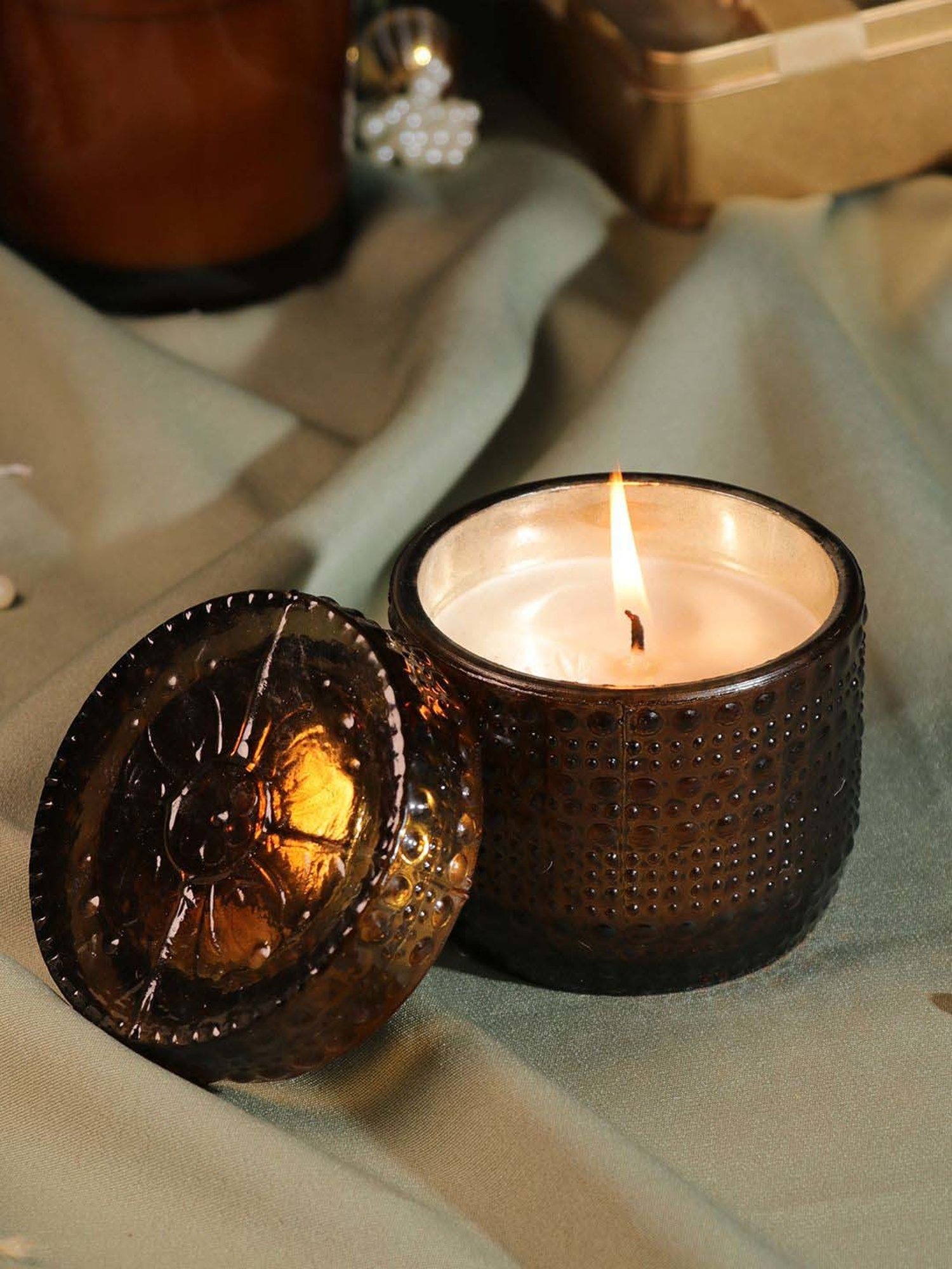Buy Art Street Brown Glass Candle Pack of 1 at Best Price @ Tata CLiQ