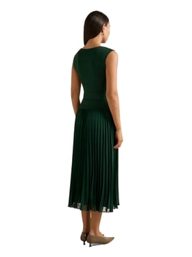 lelani pleat hem midi dress Lelani Petite Pleat Hem Midi Dress