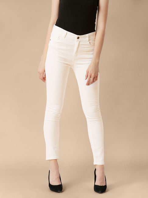 Miss Chase White Skinny Fit High Rise Jeans-picture-24