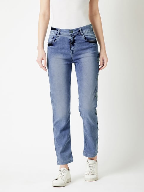 Miss Chase Blue Cotton Jeans-picture-30