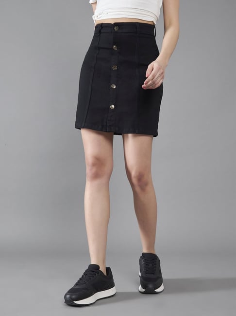 DOLCE CRUDO Black Mini Skirt-picture-42