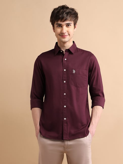 U.S. Polo Assn. Wine Regular Fit Shirt