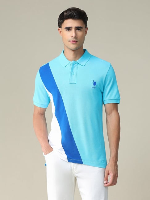 Polo Light Blue Slim Fit Cotton Polo T-Shirt