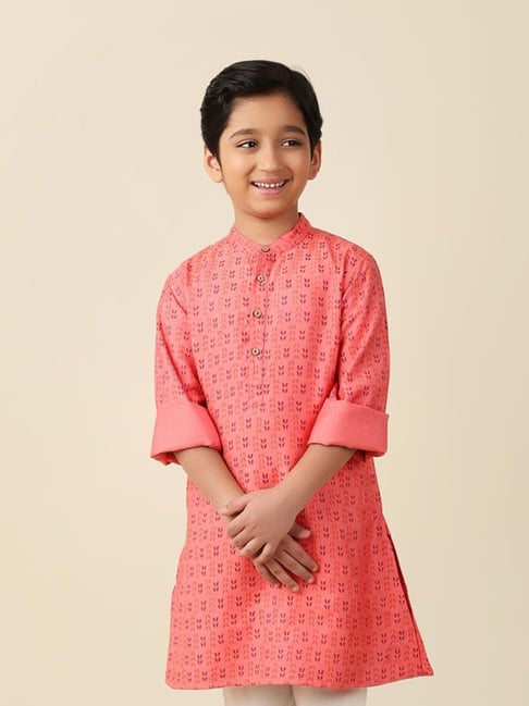 Fabindia Kids Coral Printed Full Sleeves Kurta-picture-39