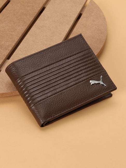 Buy Puma Cruise V2 Espresso Brown Leather Textured Bi-Fold Wallet Online At  Best Price @ Tata CLiQ