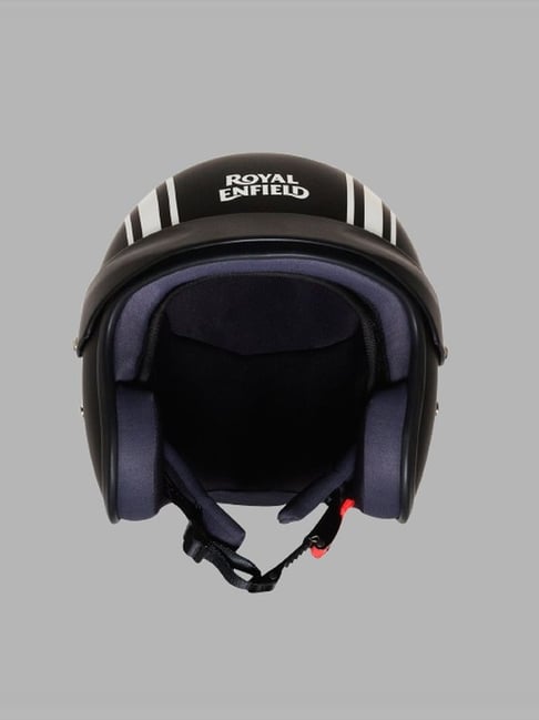 Buy Royal Enfield Matt Black Striped Open Face Helmet XL at Best