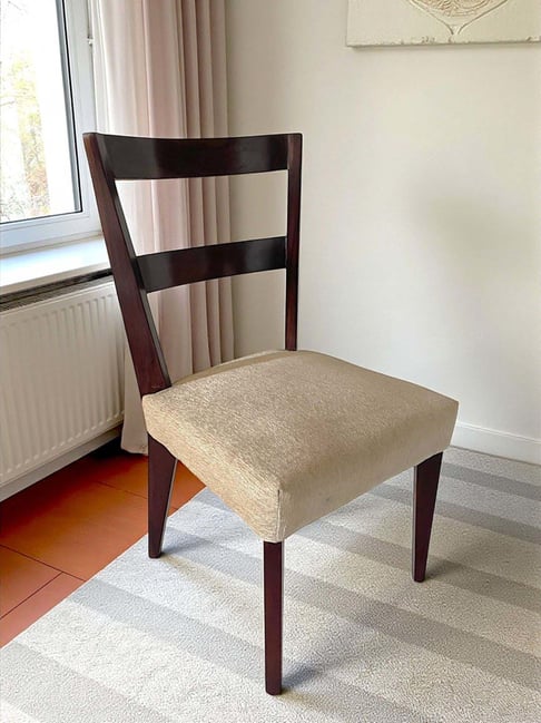 Buy Ikiriya Newport Beige Sheesham Wood Accent Dining Chair at