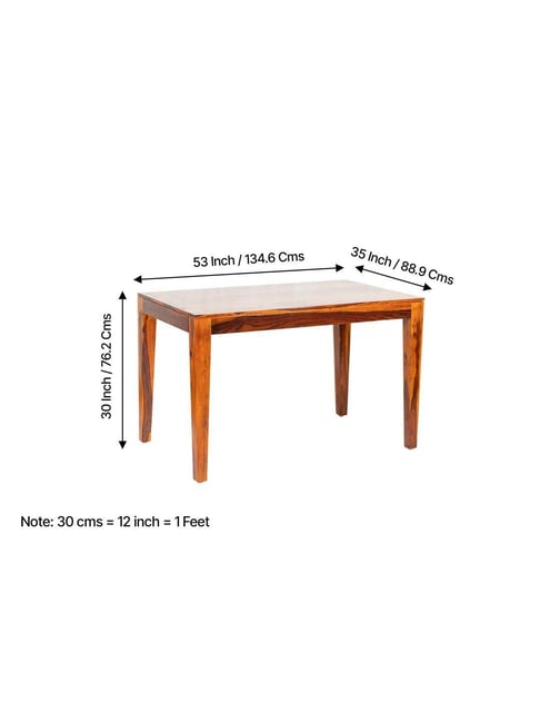Buy Ikiriya Oakmont Orange Brown Accent Seater Dining Table