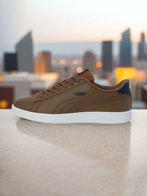 Puma Men's Smashic Haute Coffee Brown Casual Sneakers