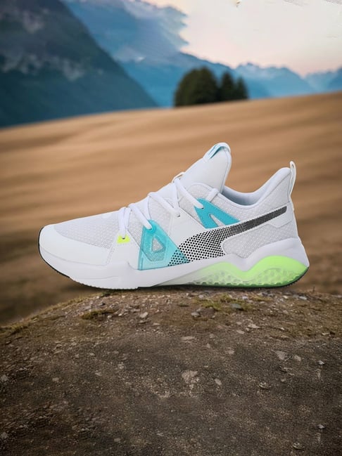 Buy Puma Men's SOFTFOAM White Scuba Blue Running Shoes for Men