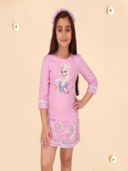 Cutecumber Girls Pink Regular Fit Dress-picture-39