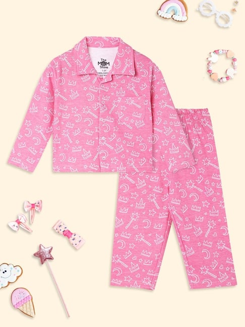 The Mom Store Multicolor Cotton Printed Rompers - Pack of 2-picture-34