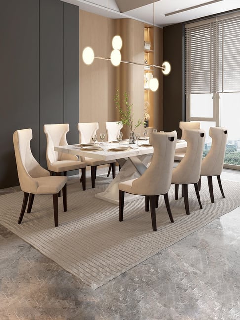 Buy Durian Modern Arctic Marble Basic Dining Table Set with