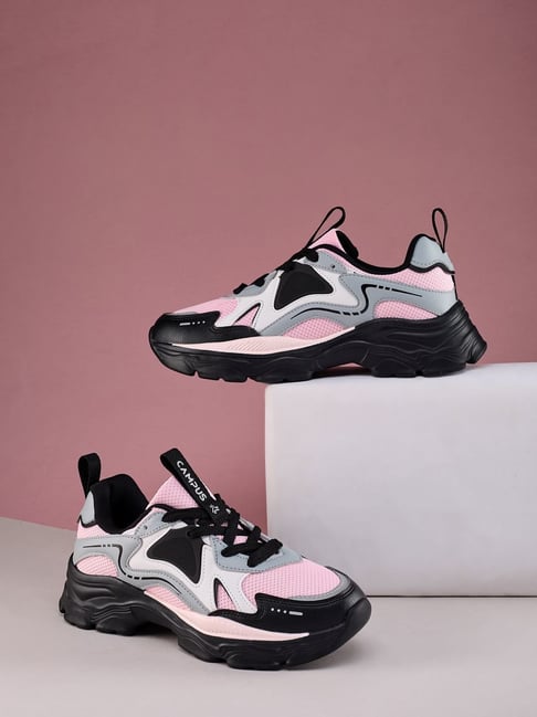 Campus Women's LIGHTINING Black Casual Sneakers