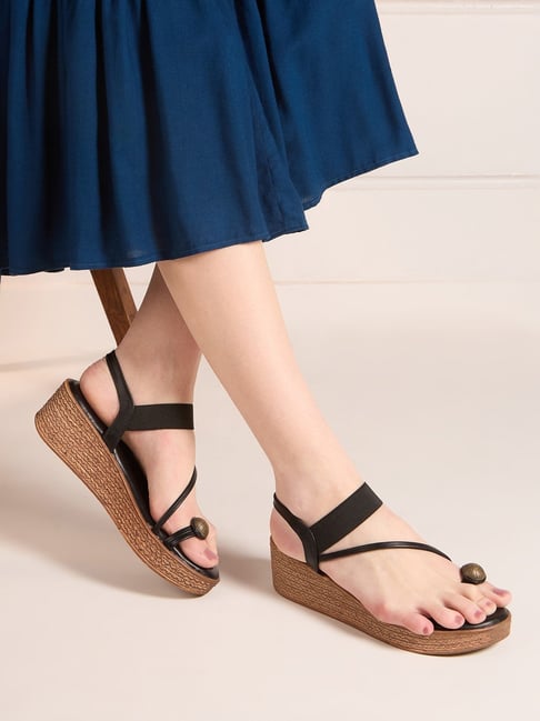 Inc.5 Women's Black Casual Sandals-picture-36