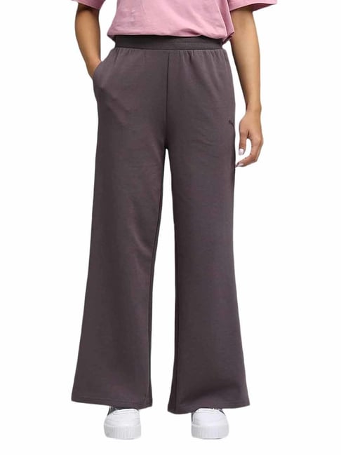 Puma Purple Essentials Flared Mid Rise Regular Fit Elasticated Trouser-picture-21