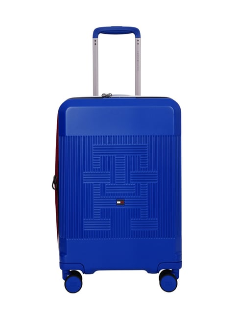 TOMMY HILFIGER Wedge Blue Patrick Logo Small Hard Sided Cabin Trolley-image-49